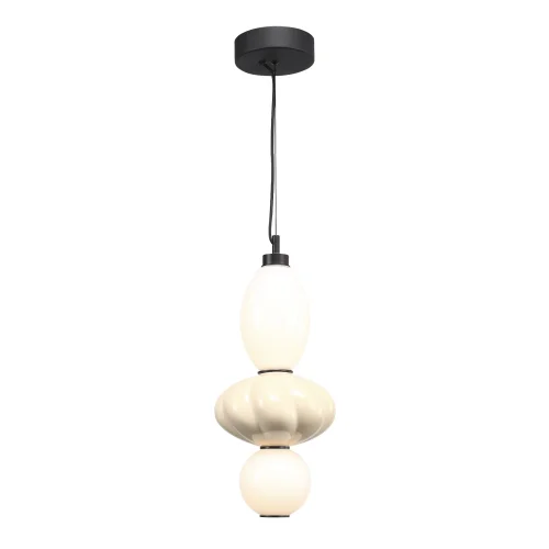 Светильник подвесной LED Florentini SL6134.413.01 ST-Luce белый жёлтый на 1 лампу, основание чёрное в стиле современный 