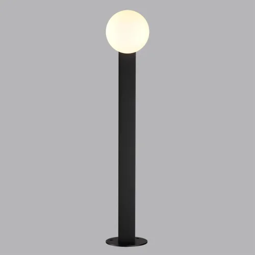 Парковый светильник Viva 7124/1G Odeon Light уличный IP65 чёрный на 1 лампу, плафон белый в стиле современный хай-тек G9 фото 3