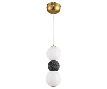 Светильник подвесной LED Мони 07627-2+1,19 Kink Light белый 1 лампа, основание золотое в стиле современный молекула шар