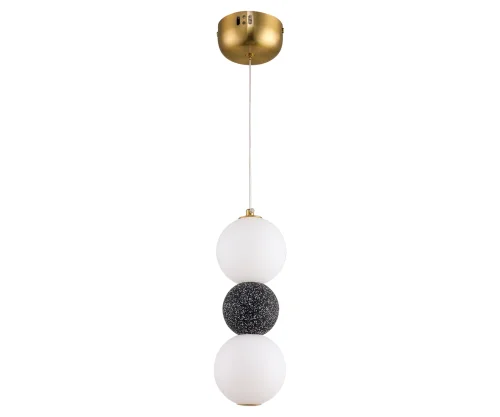 Светильник подвесной LED Мони 07627-2+1,19 Kink Light белый 1 лампа, основание золотое в стиле современный молекула шар