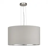 Светильник подвесной Brescia SLE300513-03 Evoluce серый 3 лампы, основание никель в стиле современный 