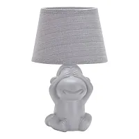 Настольная лампа 10176/T Grey Escada серая 1 лампа, основание серое керамика в стиле современный обезьяна