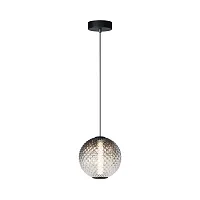 Светильник подвесной LED Bruma MOD397PL-L12B3K Maytoni дымчатый на 1 лампу, основание чёрное в стиле современный 