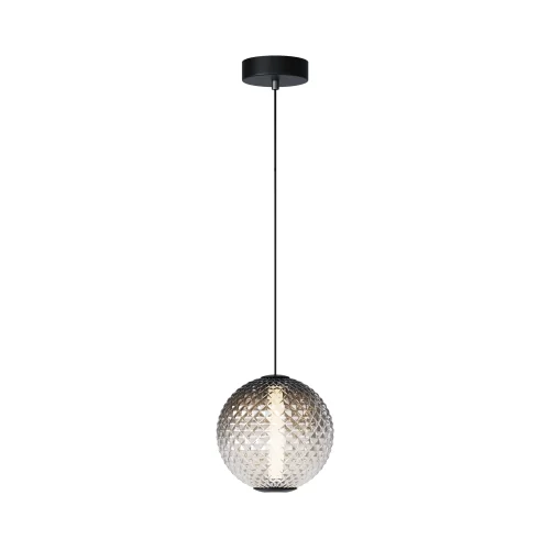 Светильник подвесной LED Bruma MOD397PL-L12B3K Maytoni дымчатый на 1 лампу, основание чёрное в стиле современный 