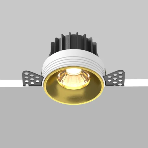 Светильник точечный LED Round DL058-12W3K-TRS-BS Maytoni латунь на 1 лампу, основание латунь в стиле современный для затирки фото 5