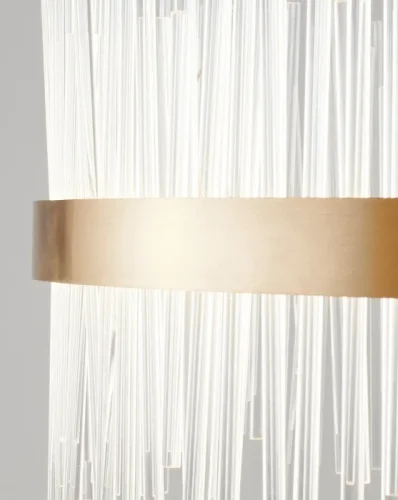 Светильник подвесной LED Amily V10240-PL Moderli прозрачный 1 лампа, основание латунь в стиле современный кольца фото 2