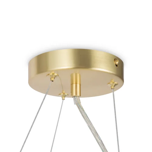 Люстра подвесная Dallas MOD545PL-11BS Maytoni белая на 11 ламп, основание золотое в стиле современный шар фото 5