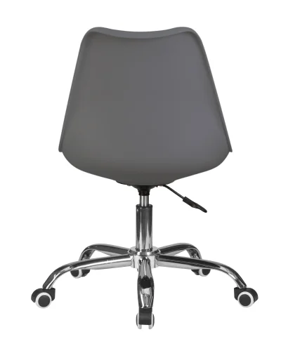 Офисное кресло набор 2 шт. SET-2 635DPP-LMZL MICKEY, цвет темно-серый (GR-04) Dobrin, /экокожа, ножки/металл/хром, размеры - 810*915***670*670 фото 6