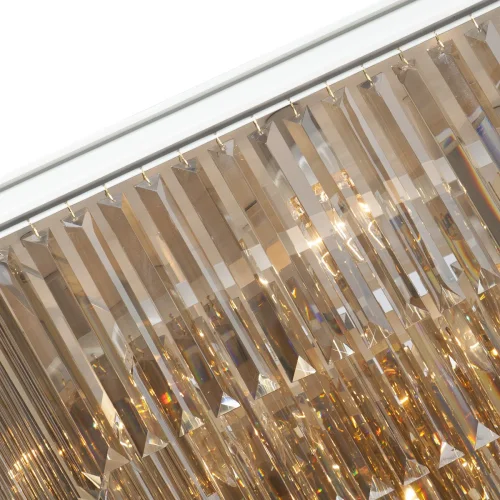 Люстра потолочная V5160-0/4+4+1PL Vitaluce янтарная на 9 ламп, основание бежевое в стиле современный классический фото 2