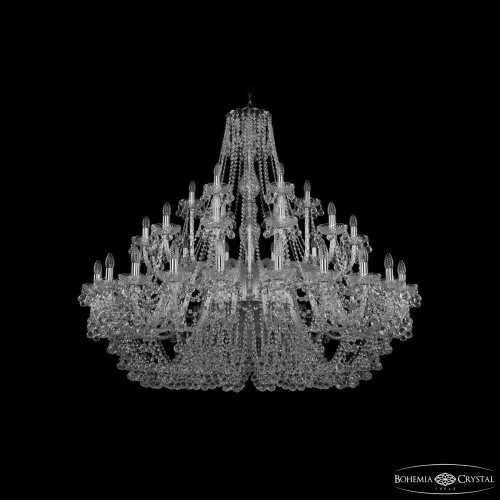 Люстра подвесная 1409/24+12+6/530 Ni Bohemia Ivele Crystal без плафона на 42 лампы, основание никель прозрачное в стиле классический sp