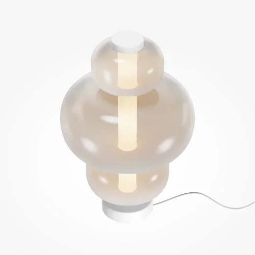 Настольная лампа LED Atmos MOD364TL-L15W3K Maytoni прозрачная 1 лампа, основание белое металл в стиле современный арт-деко выдувное фото 3