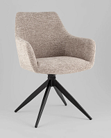 Стул обеденный Enid, светло-коричневый УТ000039273 Stool Group, коричневый/рогожка, ножки/металл/чёрный, размеры - *****