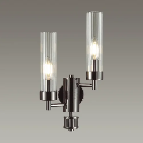 Бра Kamilla 5275/2W Lumion прозрачный на 2 лампы, основание чёрное в стиле классический  фото 3