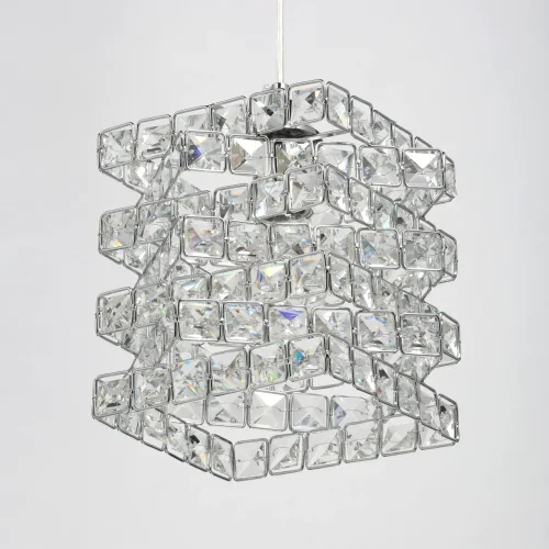Светильник подвесной Бриз 111011501 DeMarkt прозрачный 1 лампа, основание хром в стиле классический  фото 3