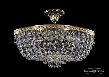 Люстра потолочная хрустальная 19273/45IV G Bohemia Ivele Crystal прозрачная на 4 лампы, основание золотое в стиле классический sp