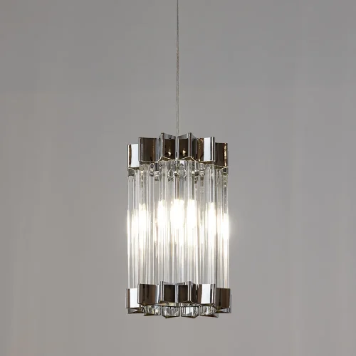 Светильник подвесной Caravaggio A1059SP-1CC Arte Lamp прозрачный 1 лампа, основание хром в стиле современный  фото 2