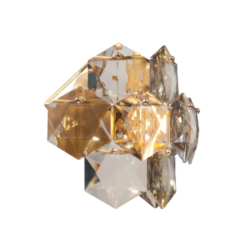 Бра V5286-8/1A Vitaluce янтарный на 1 лампу, основание золотое в стиле современный классический Бра V5286-8/1A Vitaluce янтарный на 1 лампу, основание золотое в стиле современный классический