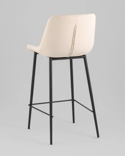 Стул барный Arch, экокожа, светло-серый УТ000039352 Stool Group, серый/экокожа, ножки//чёрный, размеры - ****435*510 фото 4