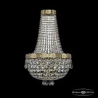 Бра 19271B/H2/25IV G Bohemia Ivele Crystal прозрачный 3 лампы, основание золотое в стиле классический sp