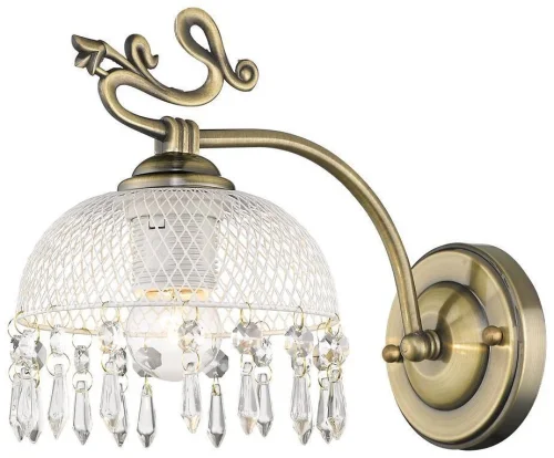 Бра 733-501-01 Velante прозрачный на 1 лампа, основание бронзовое в стиле классический 