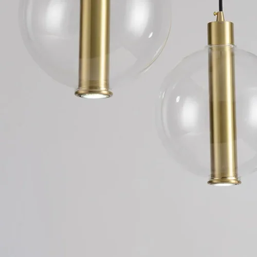 Светильник подвесной CENTER 3 Диск 178182-26 ImperiumLoft прозрачный 3 лампы, основание золотое в стиле современный  фото 11