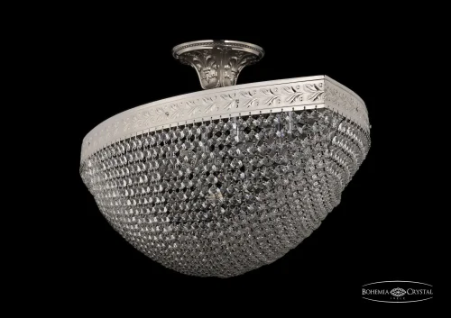 Люстра потолочная хрустальная 19323/90IV Ni Bohemia Ivele Crystal прозрачная на 12 ламп, основание никель в стиле классический sp