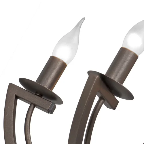 Люстра подвесная V3295/5 Vitaluce без плафона на 5 ламп, основание коричневое в стиле лофт фото 2