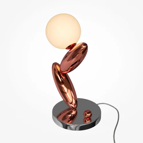 Настольная лампа LED MOD482TL-L6C3K Resonance Maytoni белая на 1 лампу, основание медь хром металл в стиле арт-деко современный шар фото 4 Настольная лампа LED MOD482TL-L6C3K Resonance Maytoni белая на 1 лампу, основание медь хром металл в стиле арт-деко современный шар фото 4