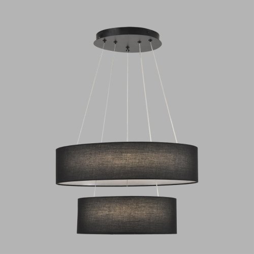 Светильник подвесной LED Sava 8373/55L Lumion чёрный на 1 лампу, основание чёрное в стиле минимализм кольца фото 4