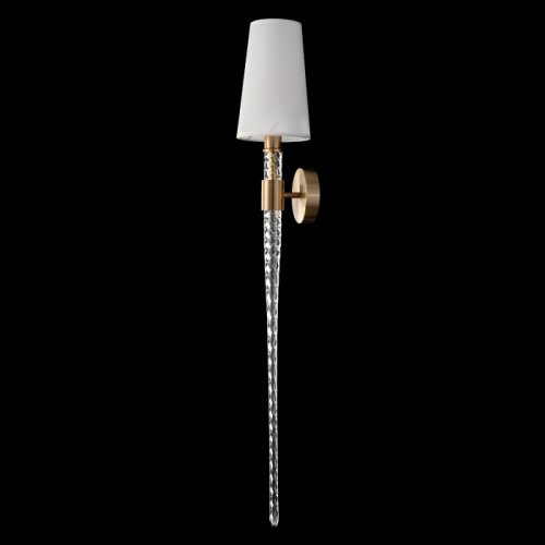 Бра LUMINOUS AP1 BRASS Crystal Lux белый на 1 лампу, основание латунь в стиле классический фото 2