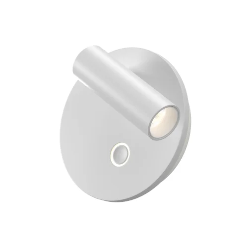 Бра с выключателем LED Ego C176WL-9W-2.7-4K-W Maytoni белый на 1 лампу, основание белое в стиле современный хай-тек для чтения