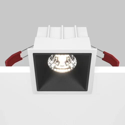 Светильник точечный Alfa LED DL043-01-15W4K-D-SQ-WB Maytoni белый чёрный 1 лампа, основание белое чёрное в стиле современный  фото 5