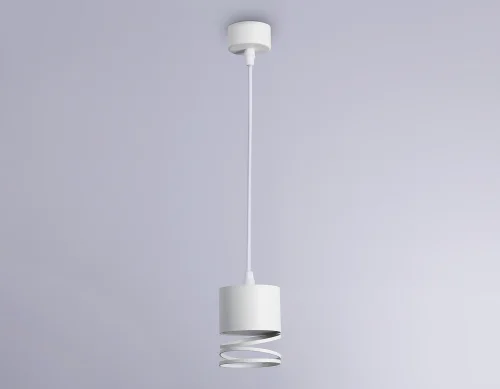 Светильник подвесной TN71107 Ambrella light белый 1 лампа, основание белое в стиле хай-тек современный  фото 2