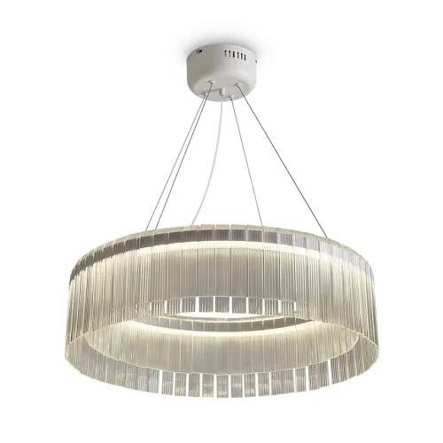 Светильник подвесной LED Rain FR5546PL-L60W Freya прозрачный на 1 лампу, основание белое в стиле современный хай-тек фото 2