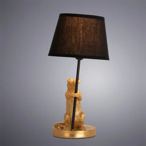 Настольная лампа Chloe A4420LT-1GO Arte Lamp чёрная 1 лампа, основание золотое полимер в стиле современный  фото 2