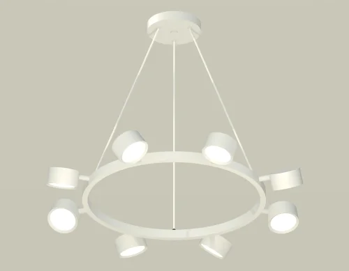 Светильник подвесной XB9195150 Ambrella light белый 8 ламп, основание белое в стиле хай-тек современный 