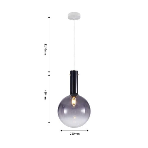 Светильник подвесной Alba 4103-1P Favourite прозрачный 1 лампа, основание белое в стиле современный шар фото 2