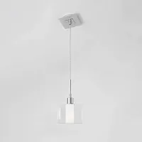 Светильник подвесной Вирта CL139010 Citilux прозрачный 1 лампа, основание матовое хром в стиле современный 