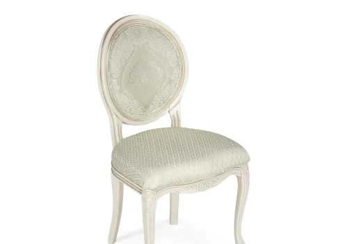 Деревянный стул Инои soprano pearl / ромб / бежевое золото 543592 Woodville, белый/ткань, ножки/массив бука дерево/белый, размеры - ****520*540 фото 5