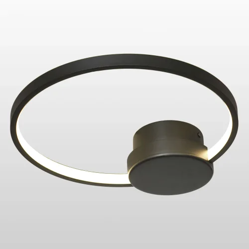 Бра LED Lowell LSP-7108 Lussole чёрный на 1 лампа, основание чёрное в стиле современный хай-тек кольца фото 2