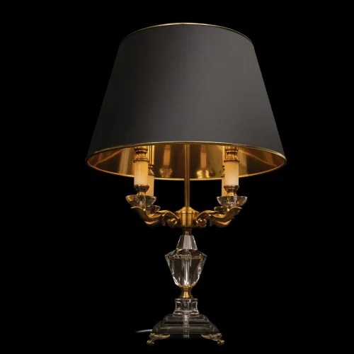 Настольная лампа Сrystal 10280 LOFT IT чёрная 1 лампа, основание прозрачное хрусталь в стиле классический  фото 3