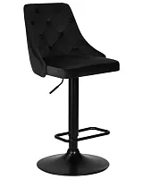 Стул барный 5021_BlackBase-LM JOSEPH BLACK, цвет сиденья черный велюр (MJ9-101), цвет основания черный Dobrin, чёрный/велюр, ножки/металл/чёрный, размеры - 890*1100***480*540