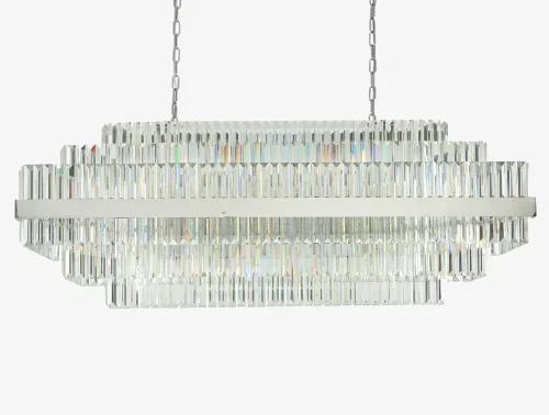 Люстра подвесная 31148/S nickel Newport прозрачная на 48 ламп, основание никель в стиле американский современный классический  фото 2