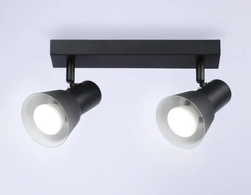 Спот с 2 лампами TA13117 Ambrella light чёрный GU10 в стиле хай-тек современный  фото 4