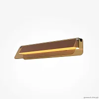 Бра LED Flat MOD296WL-L10BC3K Maytoni коричневый на 1 лампу, основание чёрное в стиле современный хай-тек 