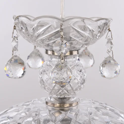 Светильник подвесной 14781P/22 Ni R Bohemia Ivele Crystal прозрачный 1 лампа, основание никель в стиле классический r фото 3