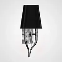 Настенный светильник Crystal Light Brunilde Ipe Cavalli H52 Silver/Black 189862-22 ImperiumLoft чёрный на 2 лампы, основание серебряное в стиле современный 