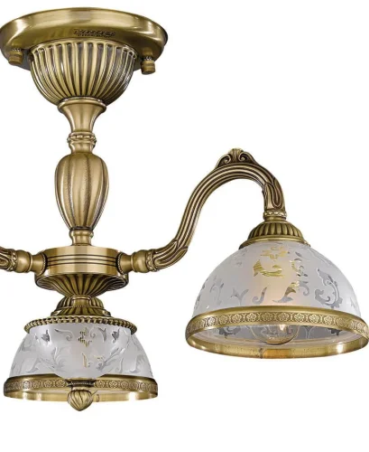 Люстра потолочная  PL 6222/3 Reccagni Angelo белая на 3 лампы, основание античное бронза в стиле классический  фото 2