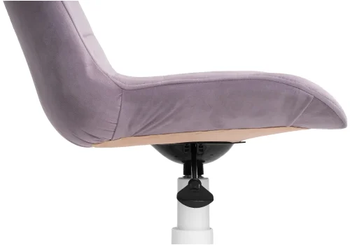 Компьютерное кресло Келми 1 светло-лиловый / белый 518293 Woodville, фиолетовый/велюр, ножки/пластик/белый, размеры - *880***510*610 фото 7