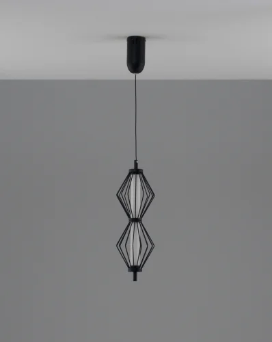 Светильник подвесной LED Eloise V11350-PL Moderli белый чёрный на 1 лампу, основание чёрное в стиле современный фото 3